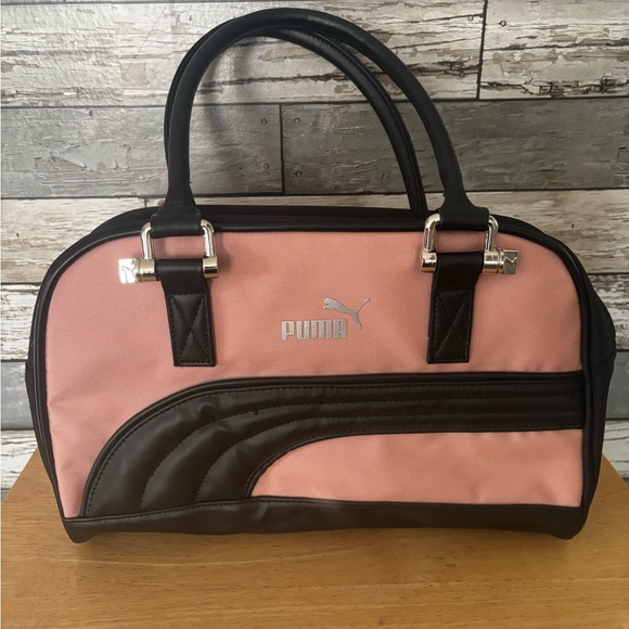 Puma Women's Pink and Black Shoulder Bag - Picture 1 of 12